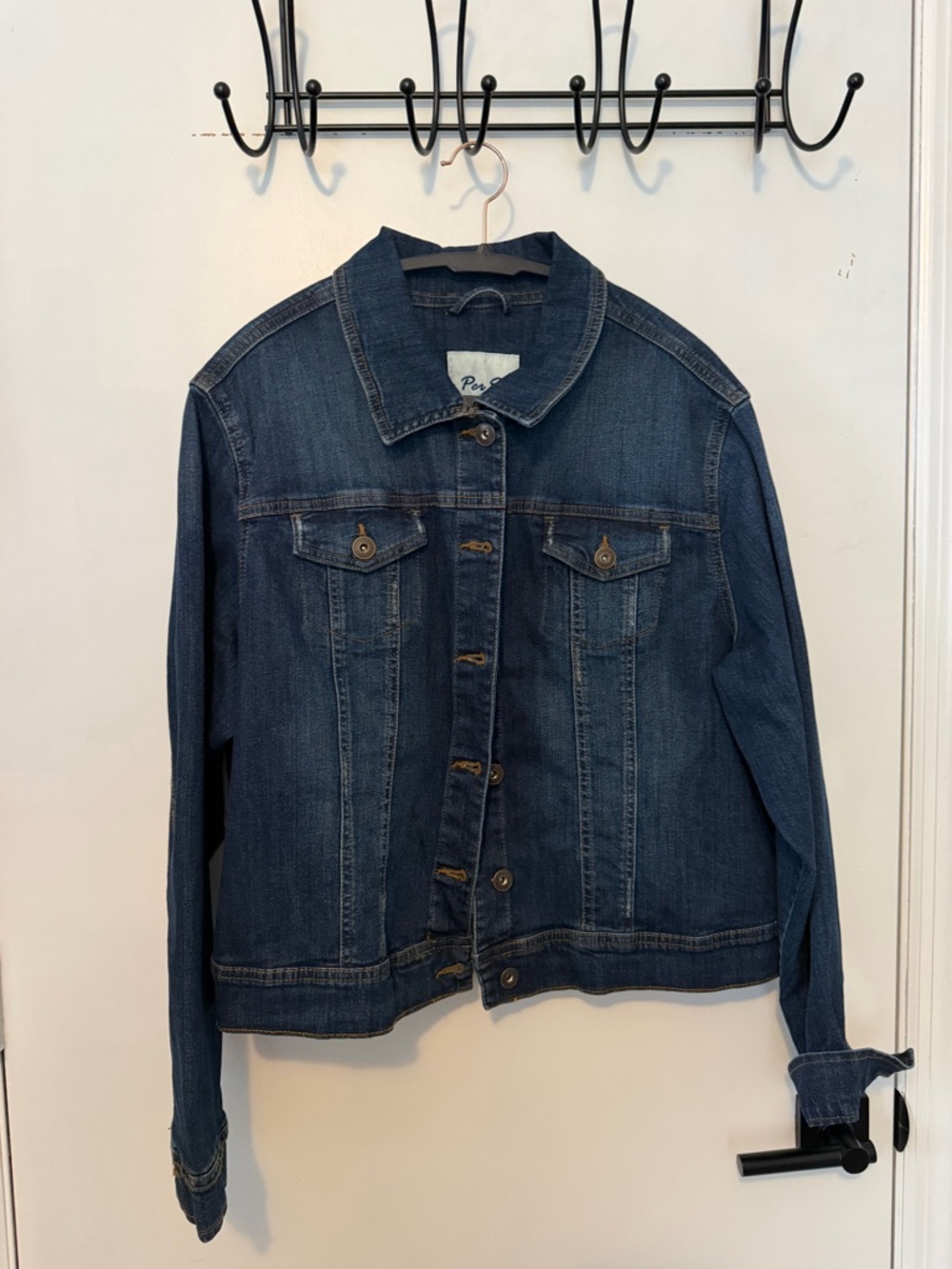 Per Se Dark wash Denim Jean Jacket NWT